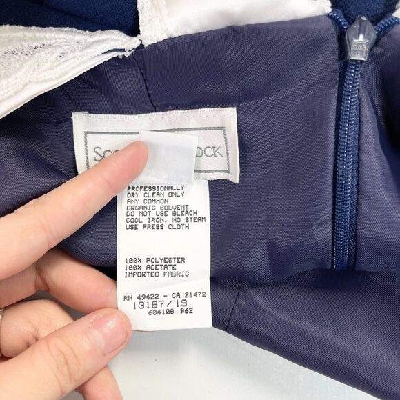 Vintage 80s Scott McClintock Maxi Dress Size 6 Formal Cocktail Sophisticated - Picture 7 of 9